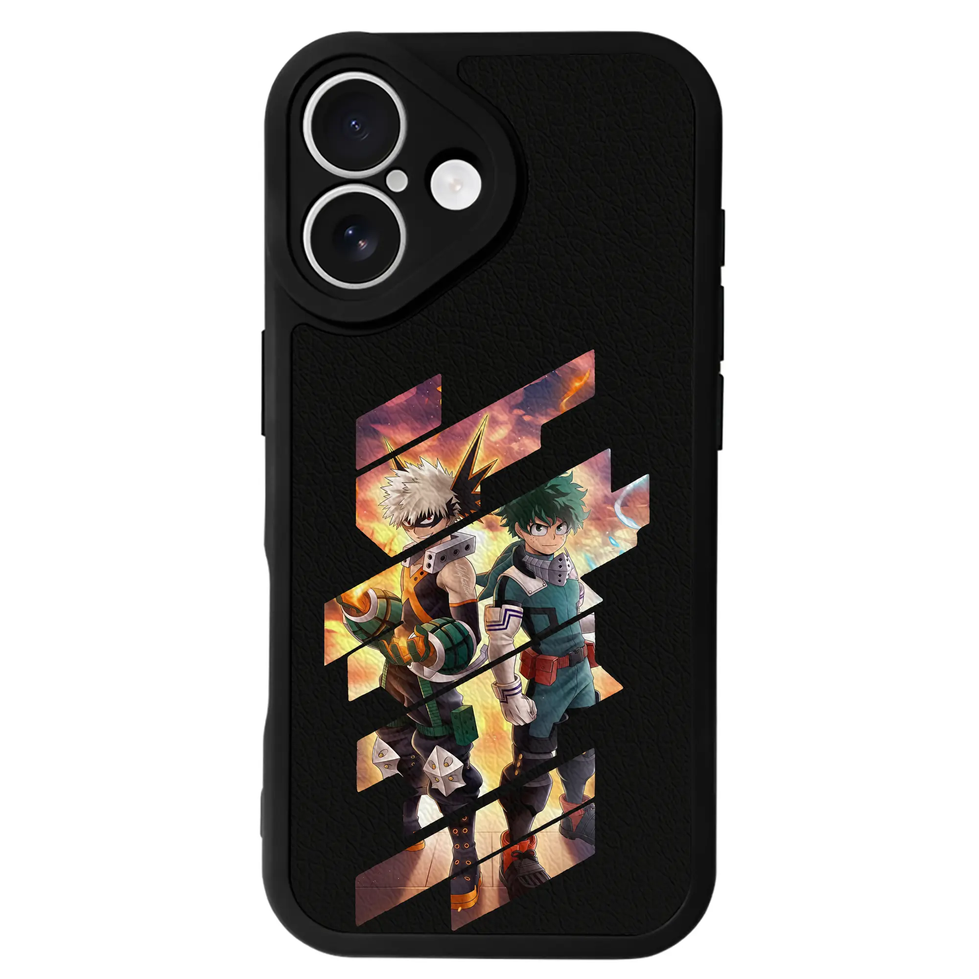 僕のヒーローアカデミア グッズ,爆豪勝己 - IPhone 16シリーズ対応 ・ シリコンスマホケース ・ レザー調 ・ 高精度フィット ・ 耐衝撃 ・ ワイヤレス充電対応 ・ 精密カット